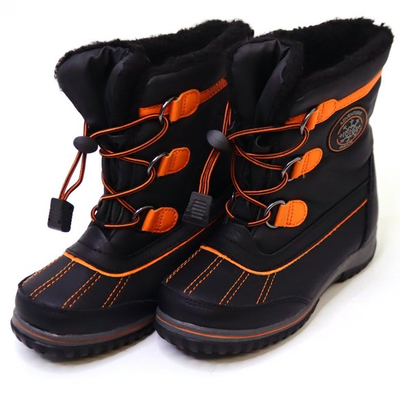 Totes Kid's Adventure Gear Black Mid Calf Lace Up Snow Boots Girls Size 11 NWOT - Picture 1 of 6